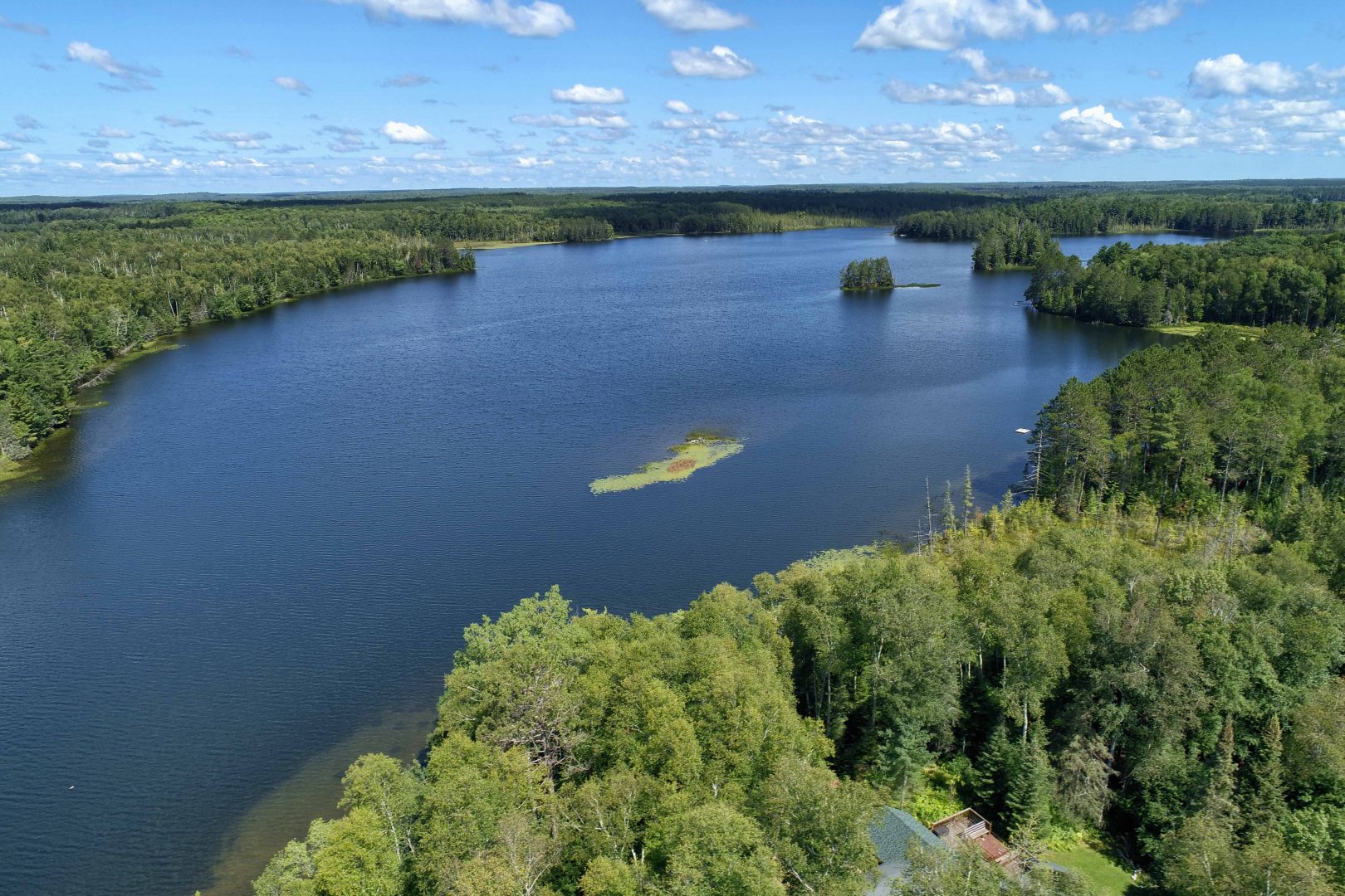 Clam Lake, Wisconsin Aerial Drone Photos
